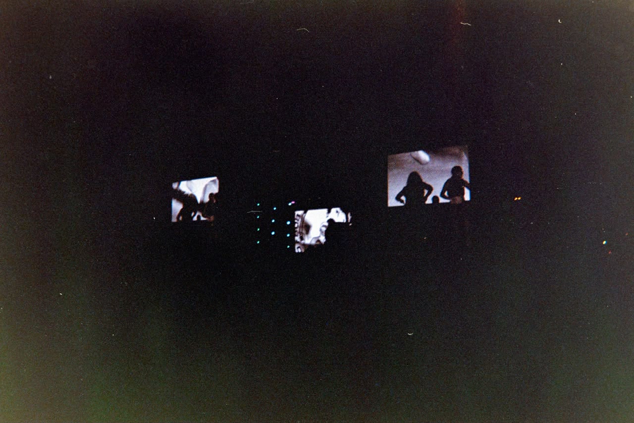 Multidão de costas assistindo a um show